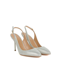 Escarpins avec bride arrière 90 en cuir - Silver
