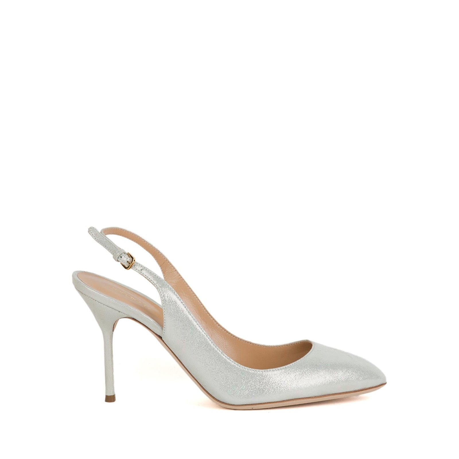 Escarpins avec bride arrière 90 en cuir - Silver