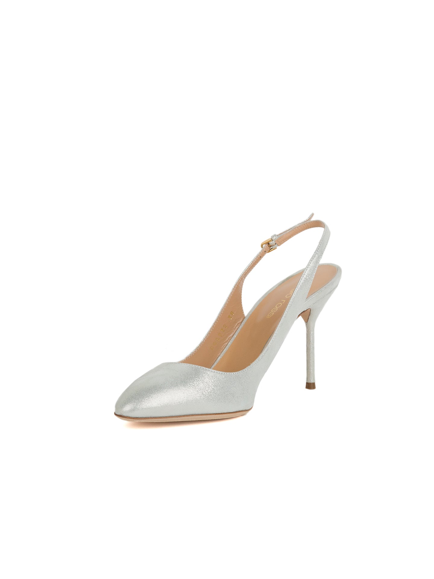 Escarpins avec bride arrière 90 en cuir - Silver