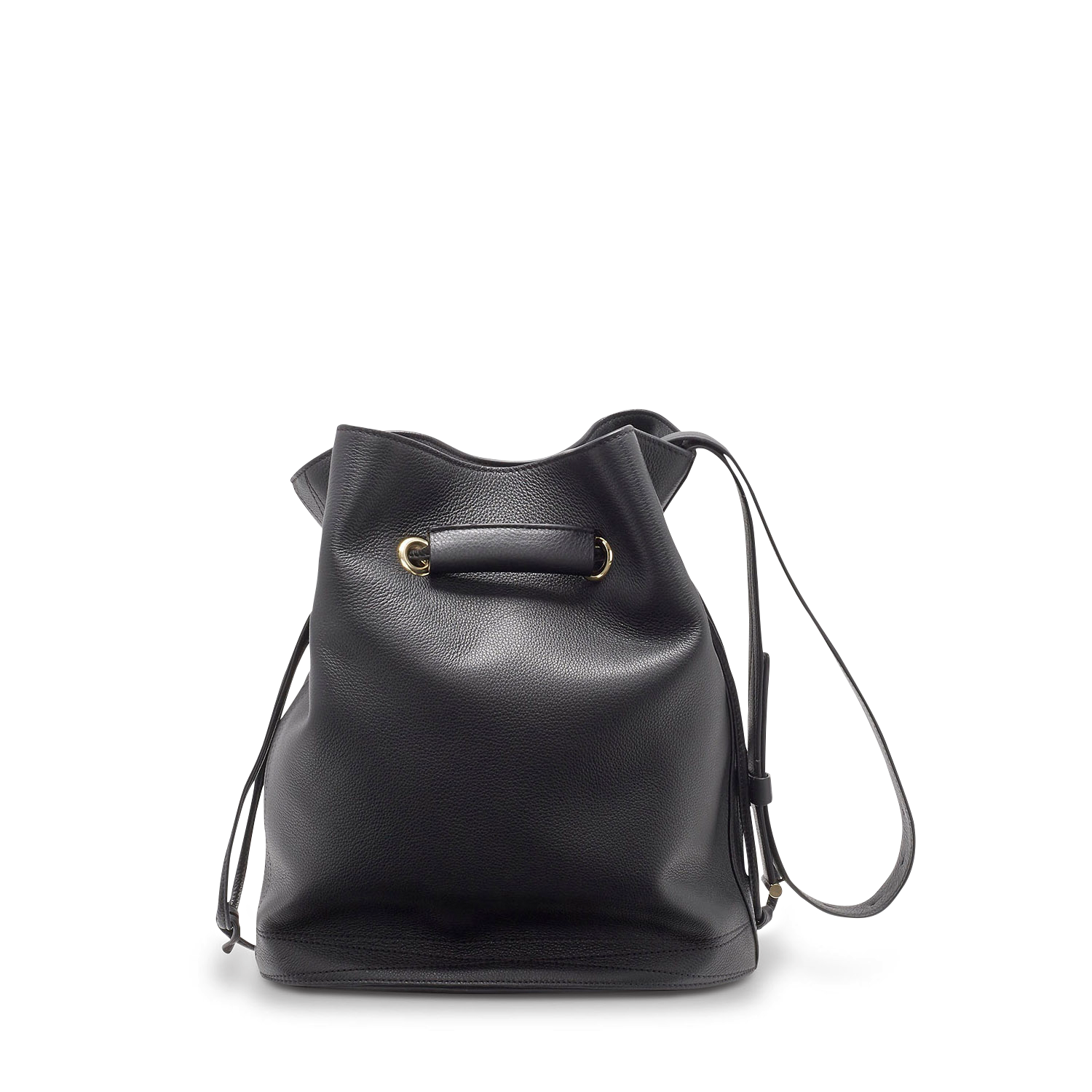 Sac seau Le Huit L en cuir grainé - Noir
