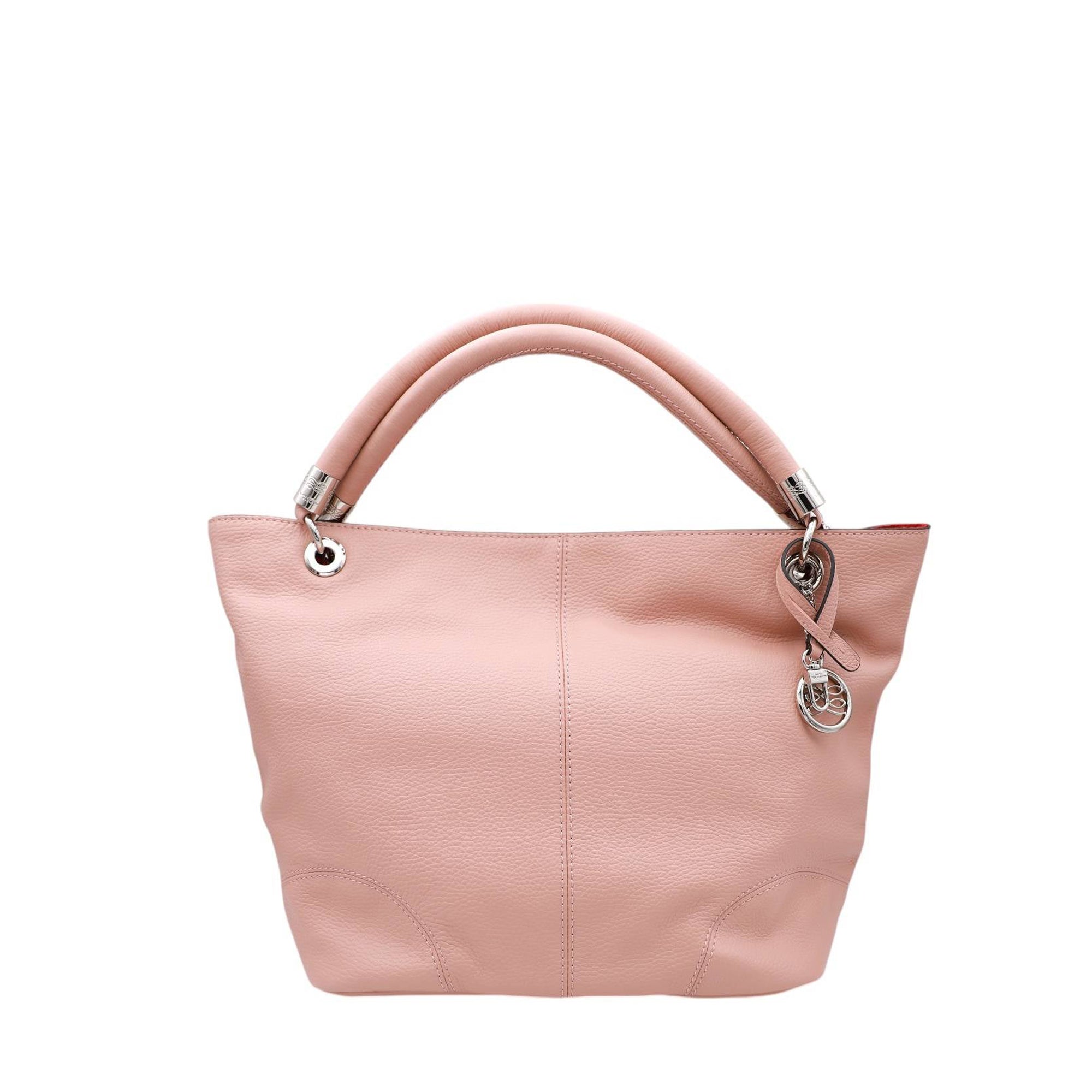 Grand Sac cabas French Flair en cuir grainé - Nude