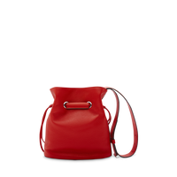 Petit sac seau Le Huit en cuir grainé - Rouge Lancel