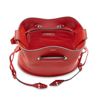 Petit sac seau Le Huit en cuir grainé - Rouge Lancel