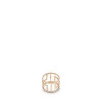 Bague à logo - Or rose pâle