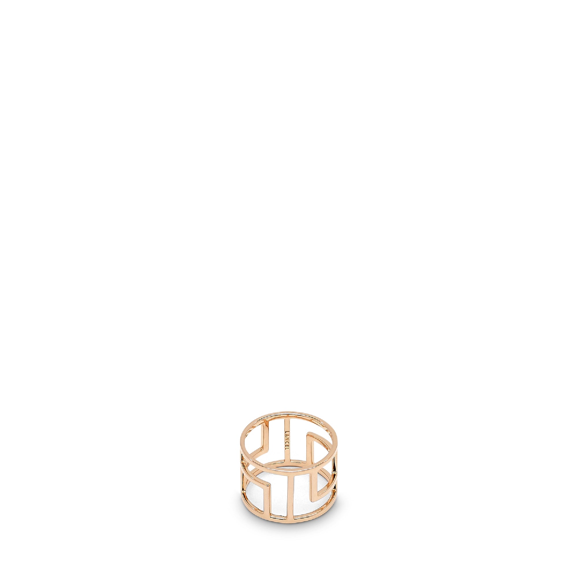 Bague à logo - Or rose pâle