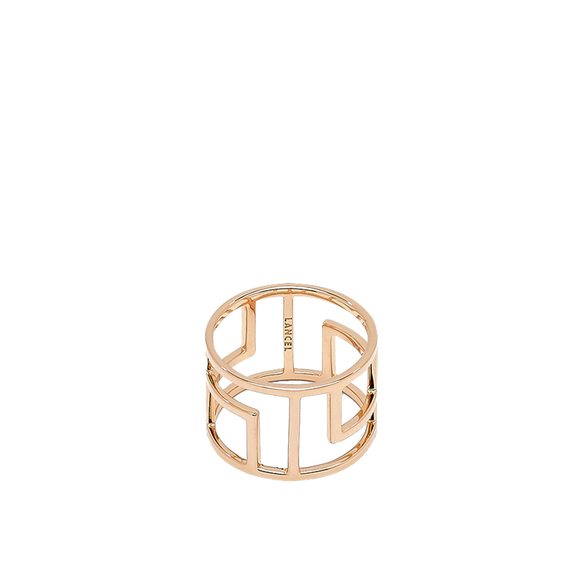 Bague à logo - Or rose pâle