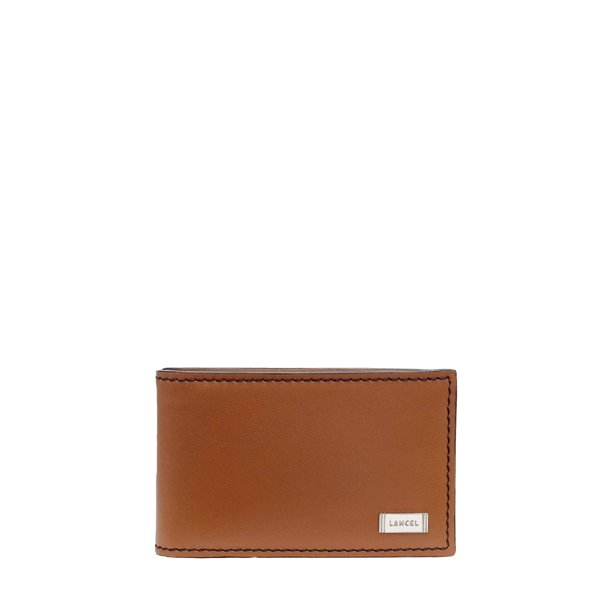 Porte-monnaie classique Jack en cuir - Cognac
