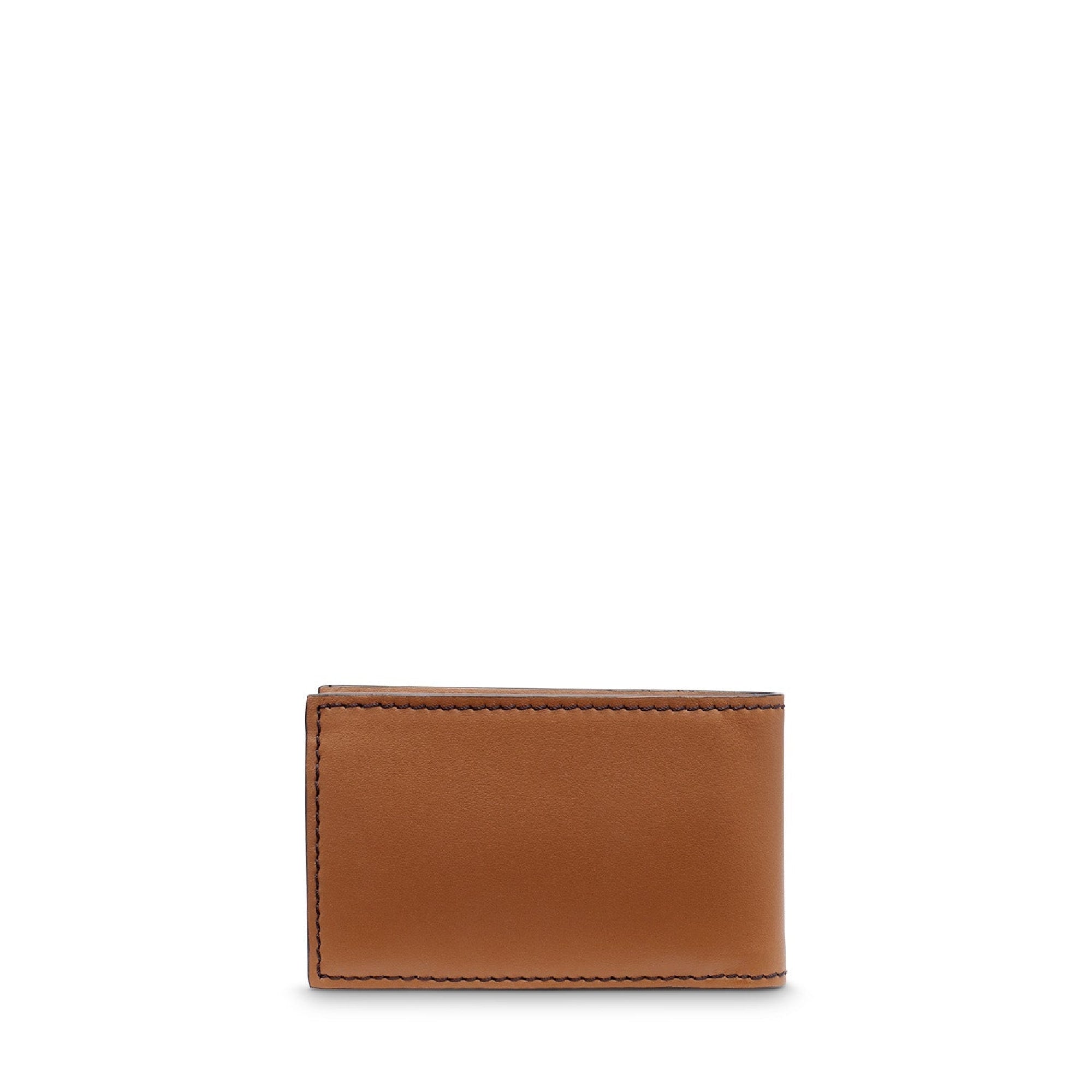Porte-monnaie classique Jack en cuir - Cognac
