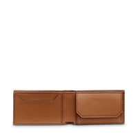 Porte-monnaie classique Jack en cuir - Cognac