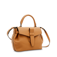 Sac à main Charlie en cuir grainé - Camel