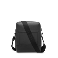 Sac mini reporter Graphic en cuir grainé - Noir