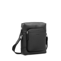 Sac mini reporter Graphic en cuir grainé - Noir