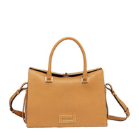 Sac cabas Pia en cuir grainé - Camel