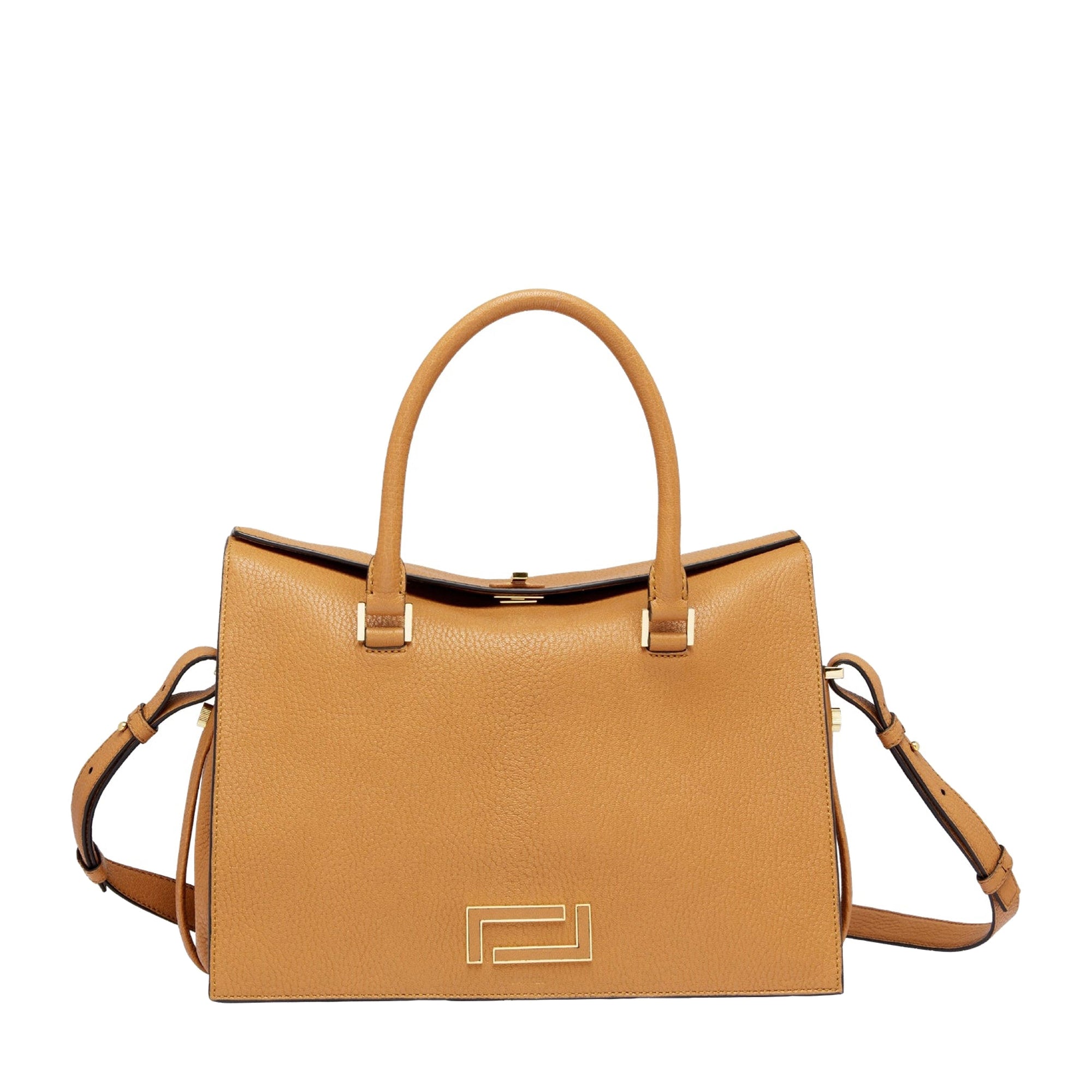Sac cabas Pia en cuir grainé - Camel