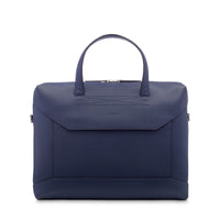 Porte-documents M Graphic en cuir grainé - Bleu pétrole