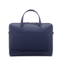 Porte-documents M Graphic en cuir grainé - Bleu pétrole