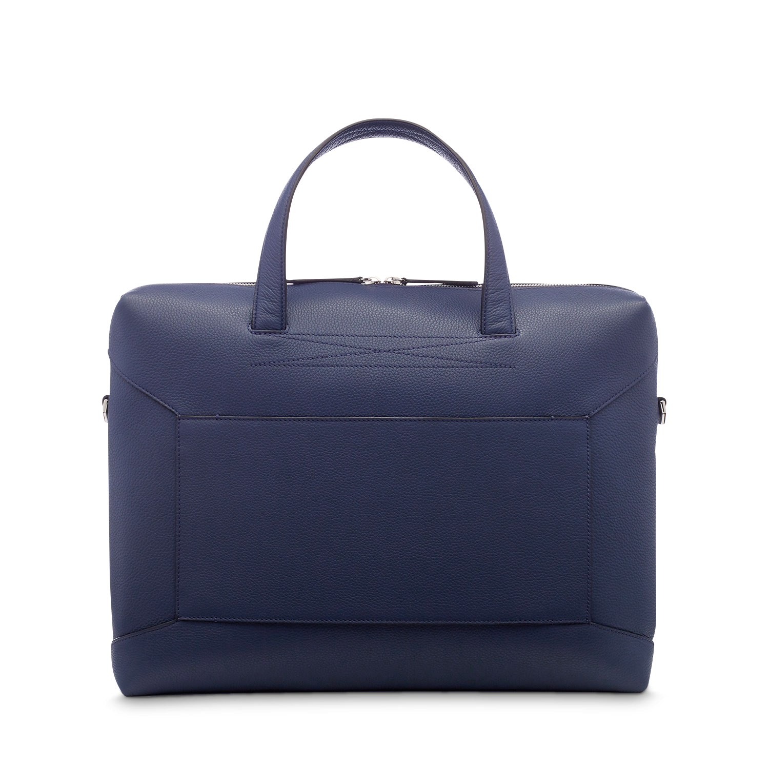 Porte-documents M Graphic en cuir grainé - Bleu pétrole