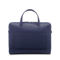 Porte-documents M Graphic en cuir grainé - Bleu pétrole