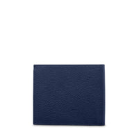 Classic 8-card Graphic wallet in grained leather - Petrol Blue