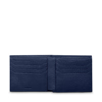 Classic 8-card Graphic wallet in grained leather - Petrol Blue