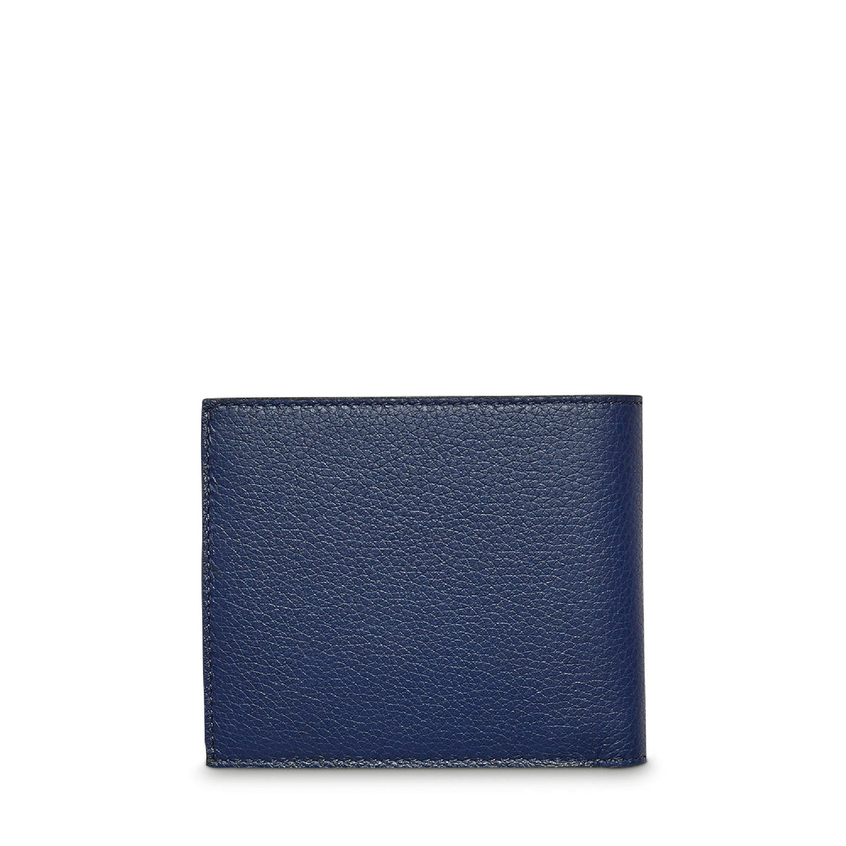 Portefeuille classique Monnaie Graphic en cuir grainé - Bleu Pétrole