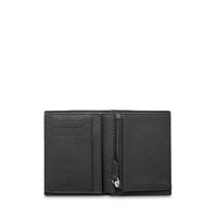 Portefeuille l'Europeen 9 cartes Graphic en cuir grainé - Noir