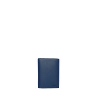 Portefeuille l'Europeen 9 cartes Graphic en cuir grainé - Bleu Pétrole