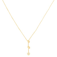 Collier 3 cubes à logo - Or