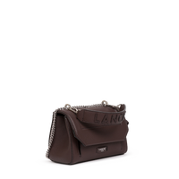 Sac rabat Ninon S en cuir grainé - Chocolat