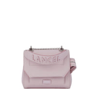 Sac rabat Ninon S en cuir grainé - Rose Dragee