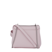Sac rabat Ninon S en cuir grainé - Rose Dragee