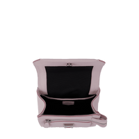 Sac rabat Ninon S en cuir grainé - Rose Dragee