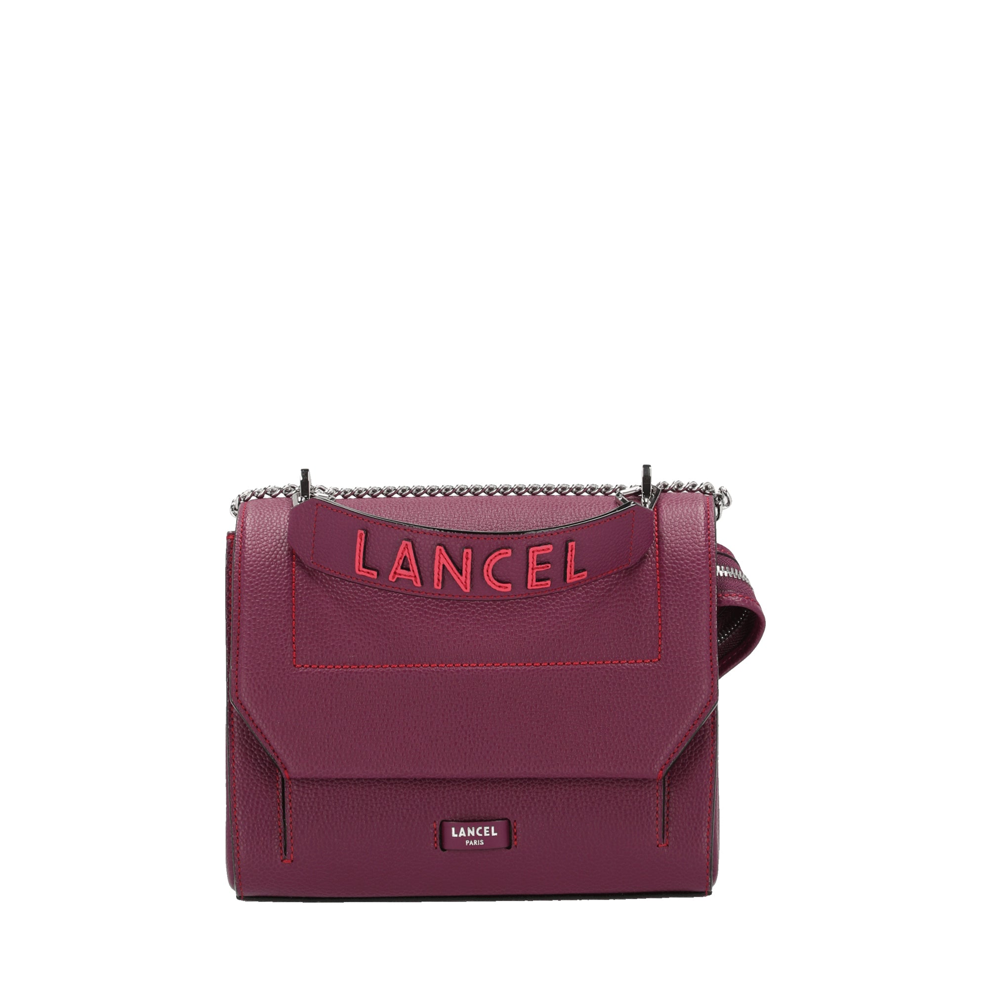 Sac rabat M Ninon en cuir grainé - Multico Cardinal