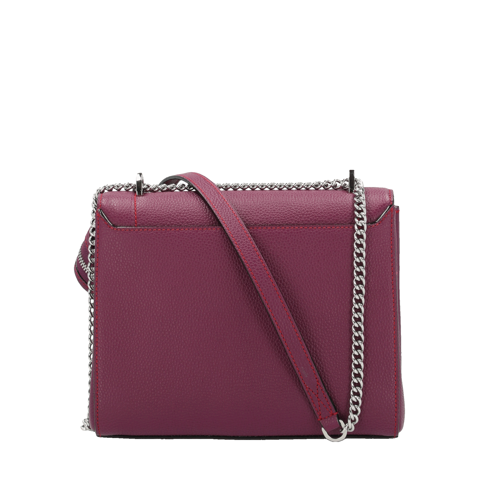 Sac rabat M Ninon en cuir grainé - Multico Cardinal