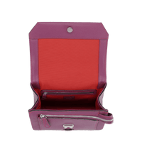 Sac rabat M Ninon en cuir grainé - Multico Cardinal
