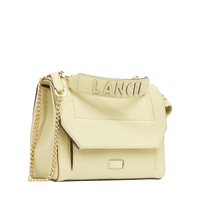 Sac rabat M Ninon en cuir grainé - Anis