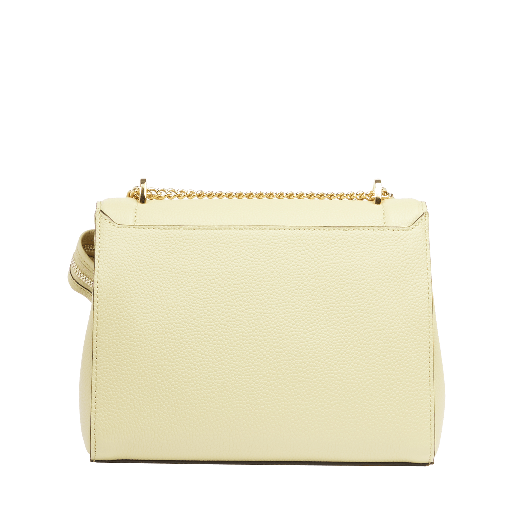 Sac rabat M Ninon en cuir grainé - Anis