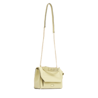 Sac rabat M Ninon en cuir grainé - Anis