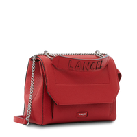 Sac rabat M Ninon en cuir grainé - Rouge Lancel