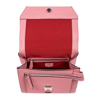 M Ninon flap bag in grained leather - Pink