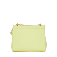 Sac rabat M Ninon en cuir grainé - Citron Vert
