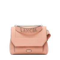 Sac rabat M Ninon en cuir grainé - Rose Sunset
