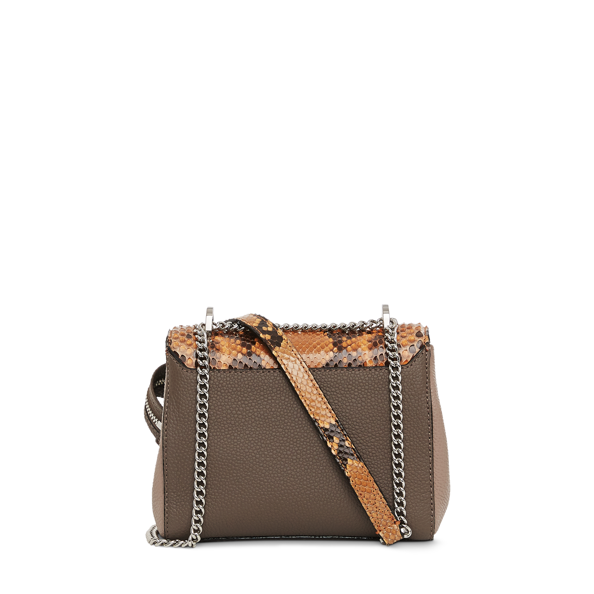 Sac rabat Ninon S en python - Miel, Fum & Lin