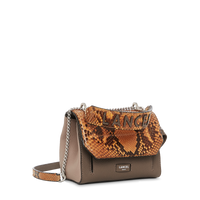 Sac rabat Ninon S en python - Miel, Fum & Lin