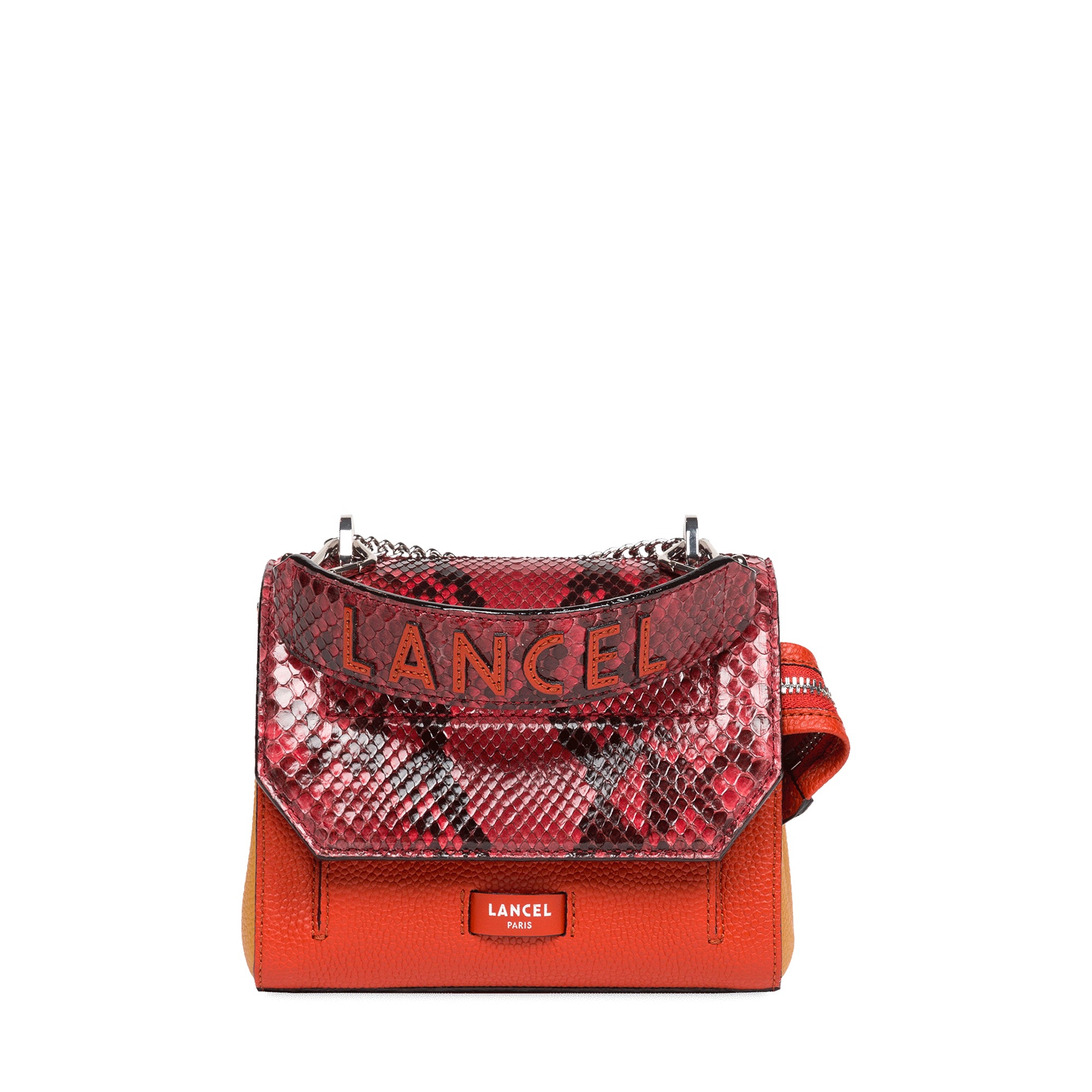 Sac rabat Ninon S en python - Multico Carmin