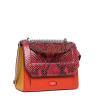 Sac rabat M Ninon en python - Multico Carmin