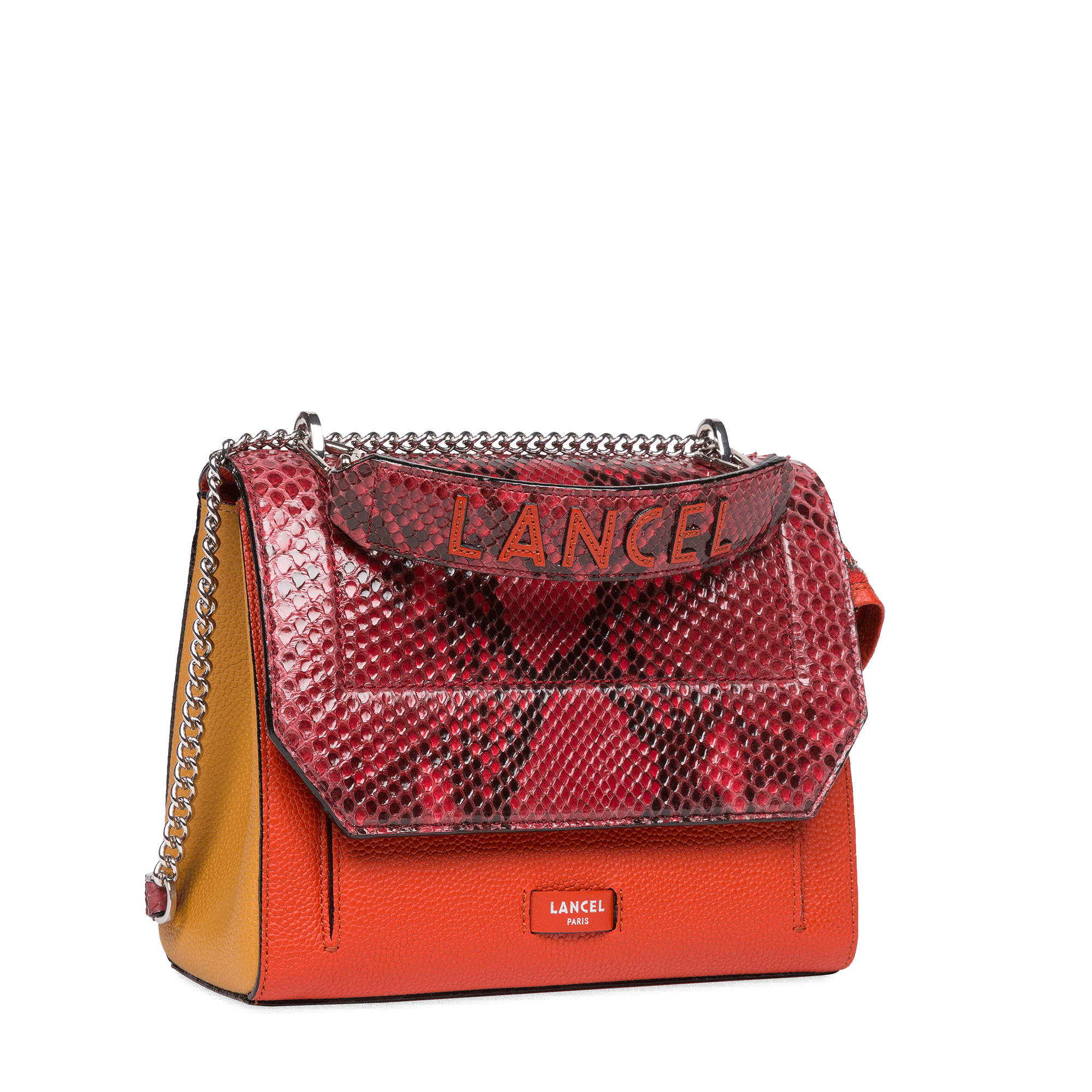 Sac rabat M Ninon en python - Multico Carmin