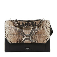 Sac rabat L Ninon en cuir et python - Roccia & Nei