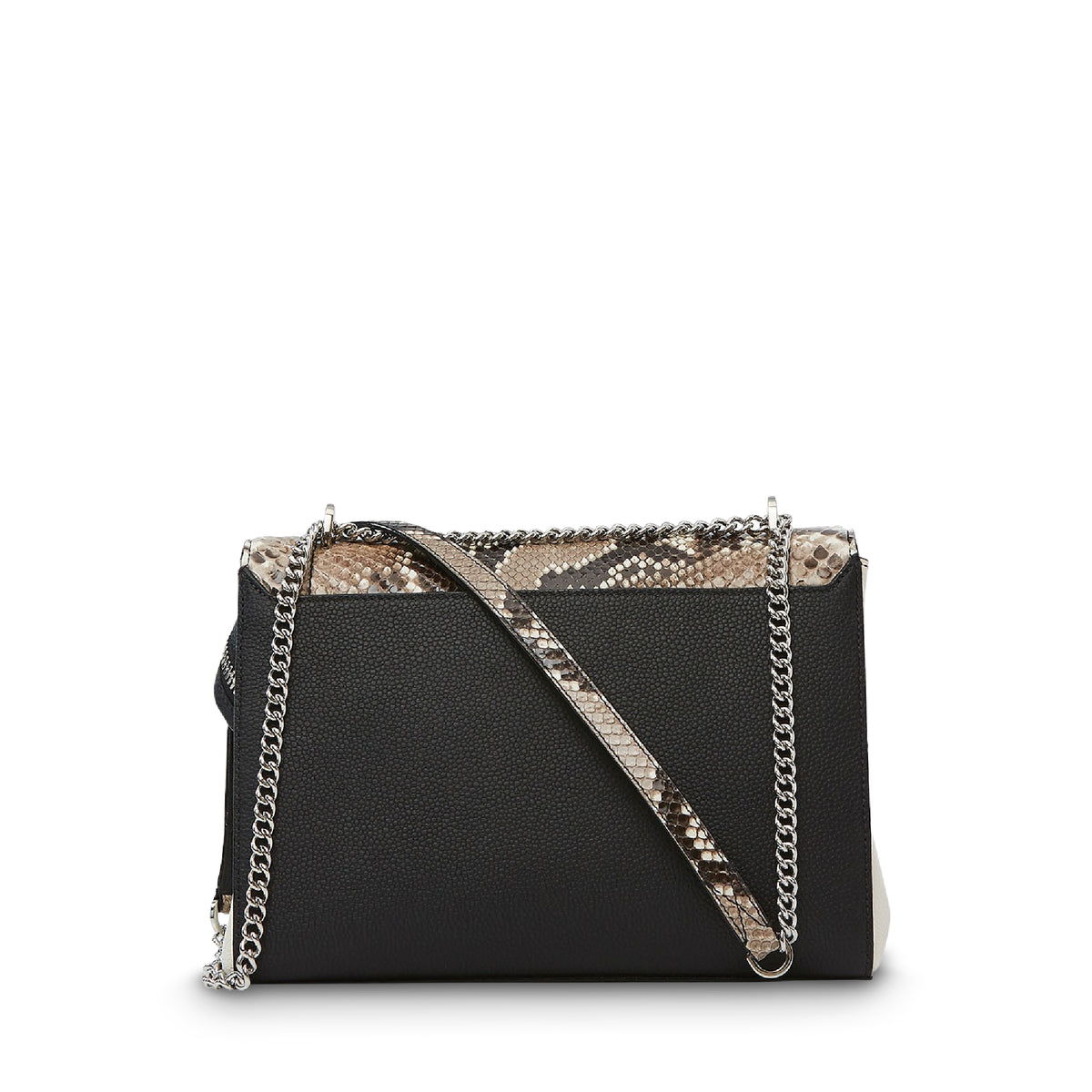 Sac rabat L Ninon en cuir et python - Roccia & Nei