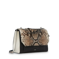 Sac rabat L Ninon en cuir et python - Roccia & Nei